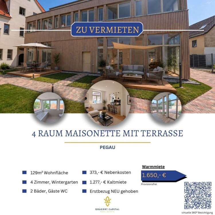 Thumbnail-Wohnung zum Mieten in Pegau 1.277,00 € 128.8 m²