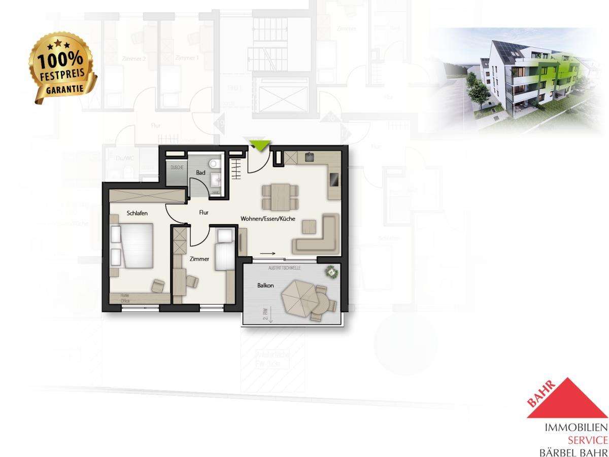 Thumbnail-Wohnung zum Kaufen in Holzgerlingen 439.000,00 € 63 m²