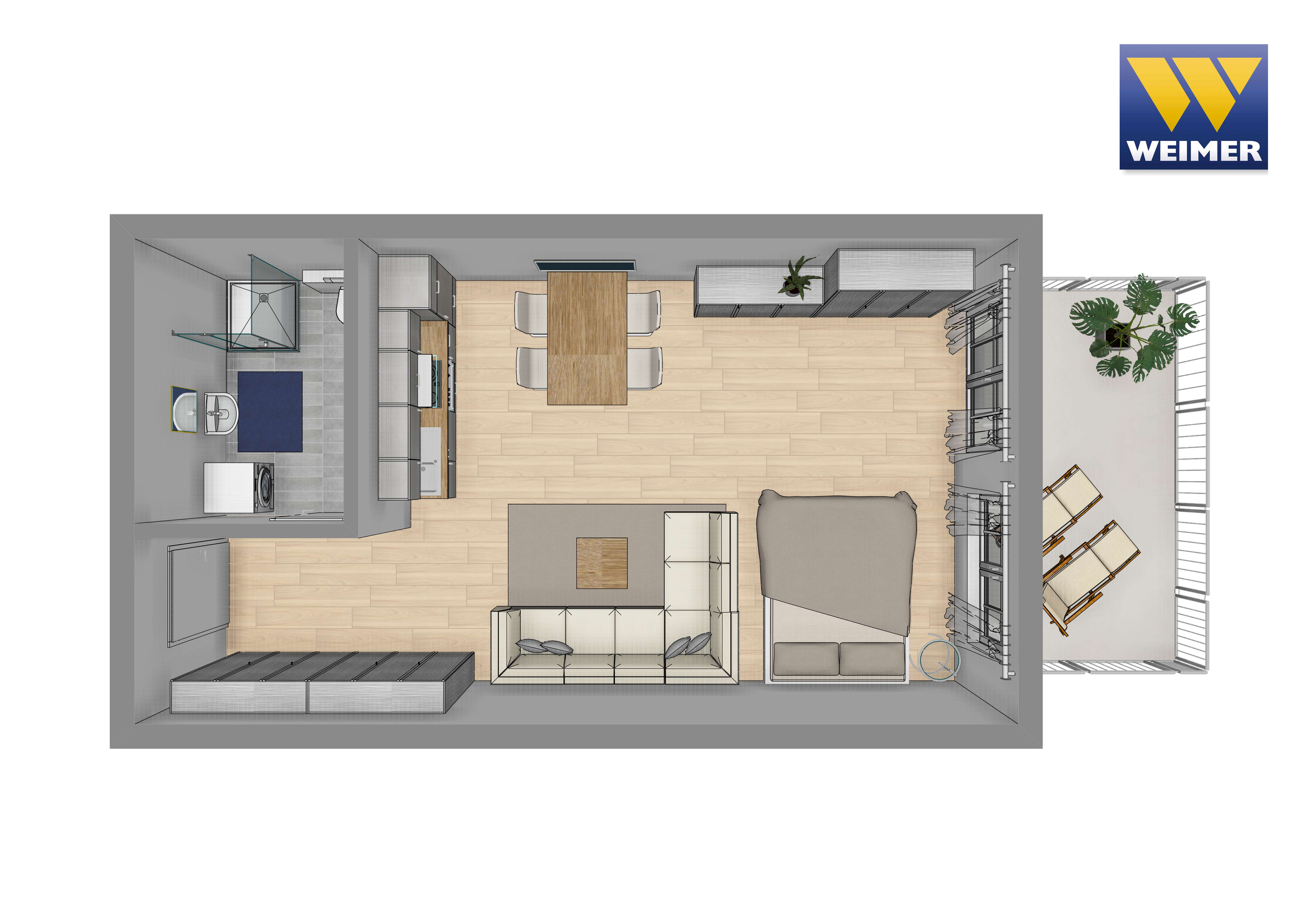 Thumbnail-Wohnung zum Mieten in Biebertal-Königsberg 495,00 € 51.95 m²