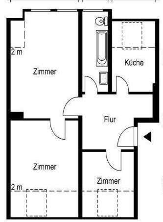 Thumbnail-Wohnung zum Mieten in Duisburg 395,00 € 60.78 m²