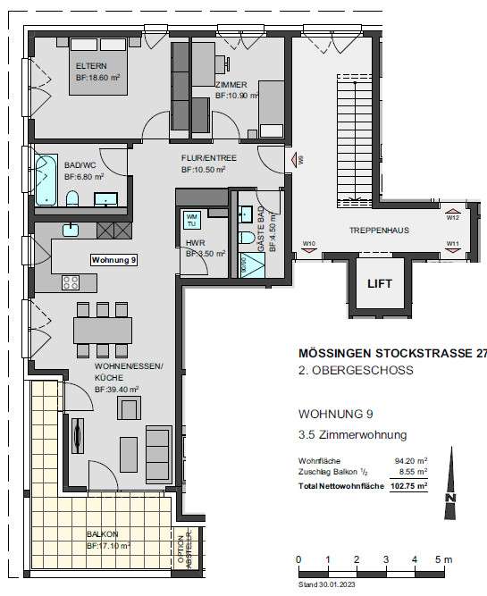Thumbnail-Wohnung zum Kaufen in Mössingen 544.900,00 € 102.5 m²
