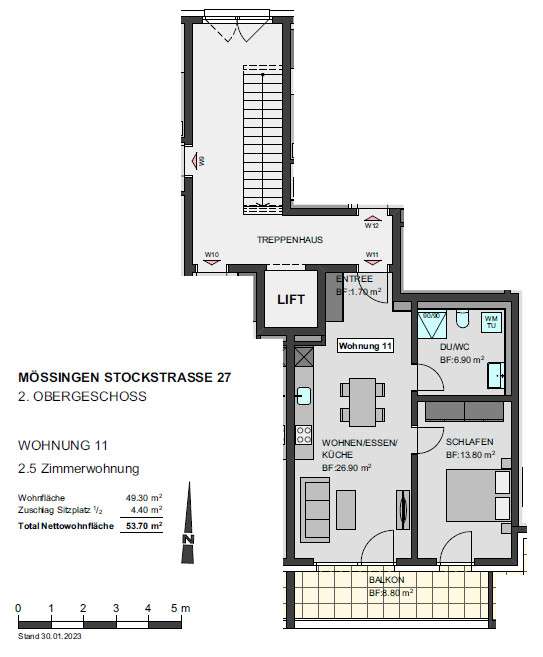 Thumbnail-Wohnung zum Kaufen in Mössingen 296.450,00 € 53.85 m²