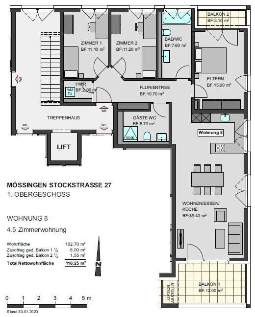 Thumbnail-Wohnung zum Kaufen in Mössingen 584.900,00 € 109.3 m²