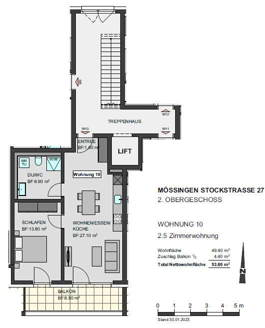 Thumbnail-Wohnung zum Kaufen in Mössingen 299.900,00 € 53.75 m²
