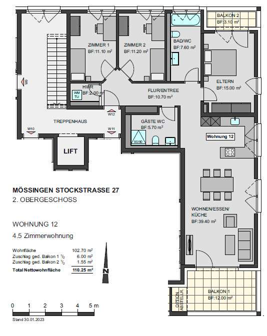 Thumbnail-Wohnung zum Kaufen in Mössingen 571.740,00 € 109.3 m²
