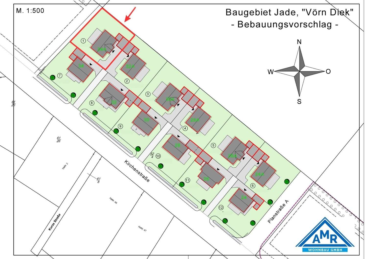 Thumbnail-Grundstück zu verkaufen in Jade 64.525,00 € 500 m²