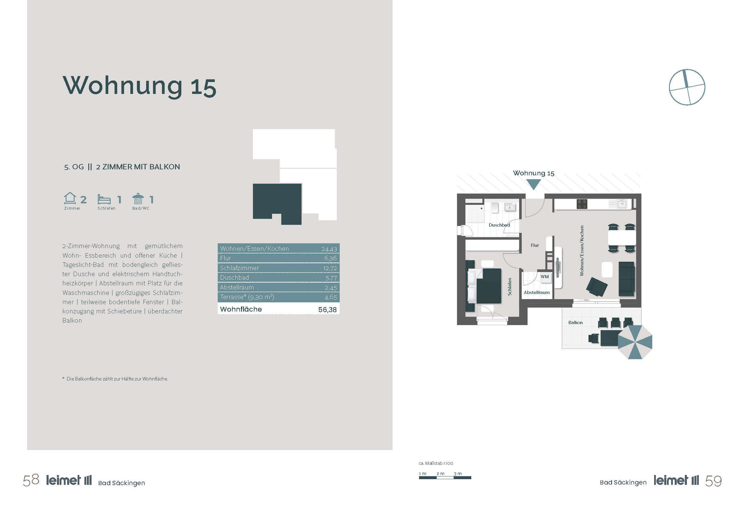 Thumbnail-Wohnung zum Kaufen in Bad Säckingen 327.000,00 € 56.38 m²