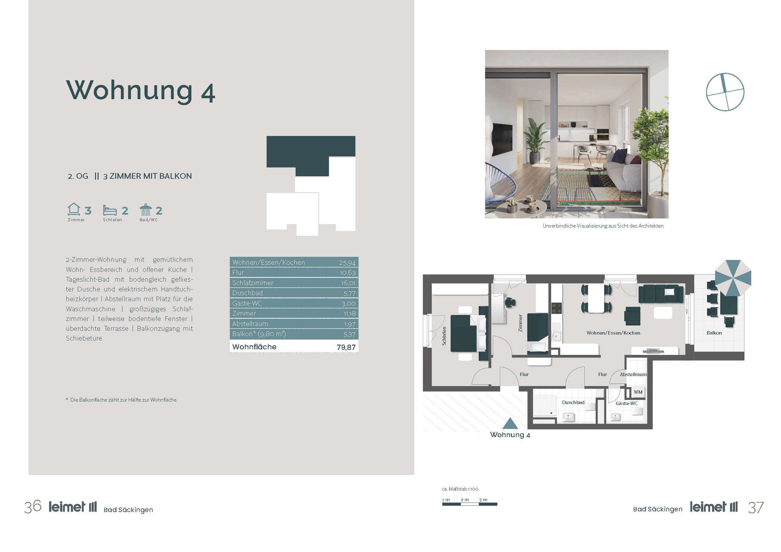 Thumbnail-Wohnung zum Kaufen in Bad Säckingen 435.500,00 € 79.87 m²