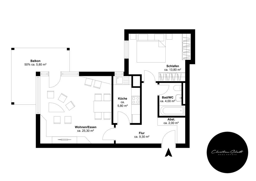 Thumbnail-Wohnung zum Mieten in Markkleeberg 700,00 € 66 m²