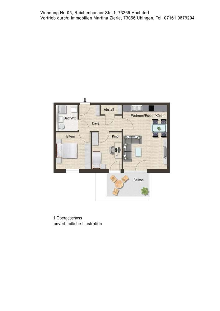 Thumbnail-Wohnung zum Kaufen in Hochdorf 319.000,00 € 67.01 m²