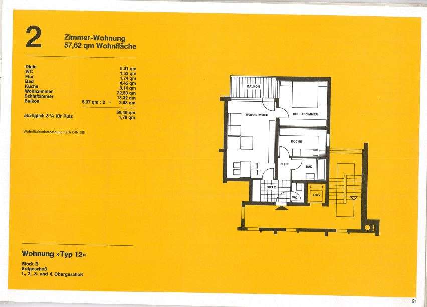 Thumbnail-Wohnung zum Kaufen in Neu-Ulm 225.000,00 € 57.62 m²
