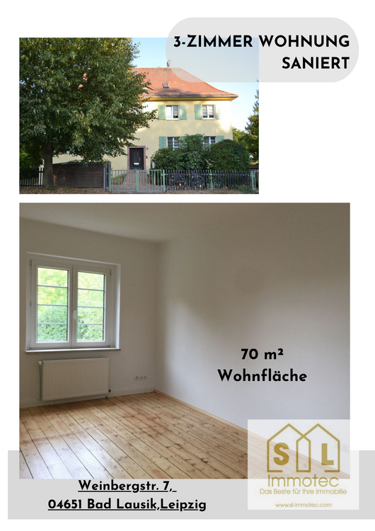 Thumbnail-Wohnung zum Mieten in Bad Lausick, Leipzig 595,00 € 70 m²