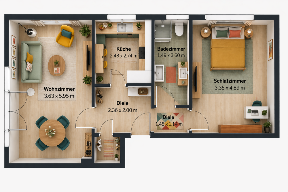 Thumbnail-Wohnung zum Kaufen in Hamburg 435.000,00 € 58.5 m²