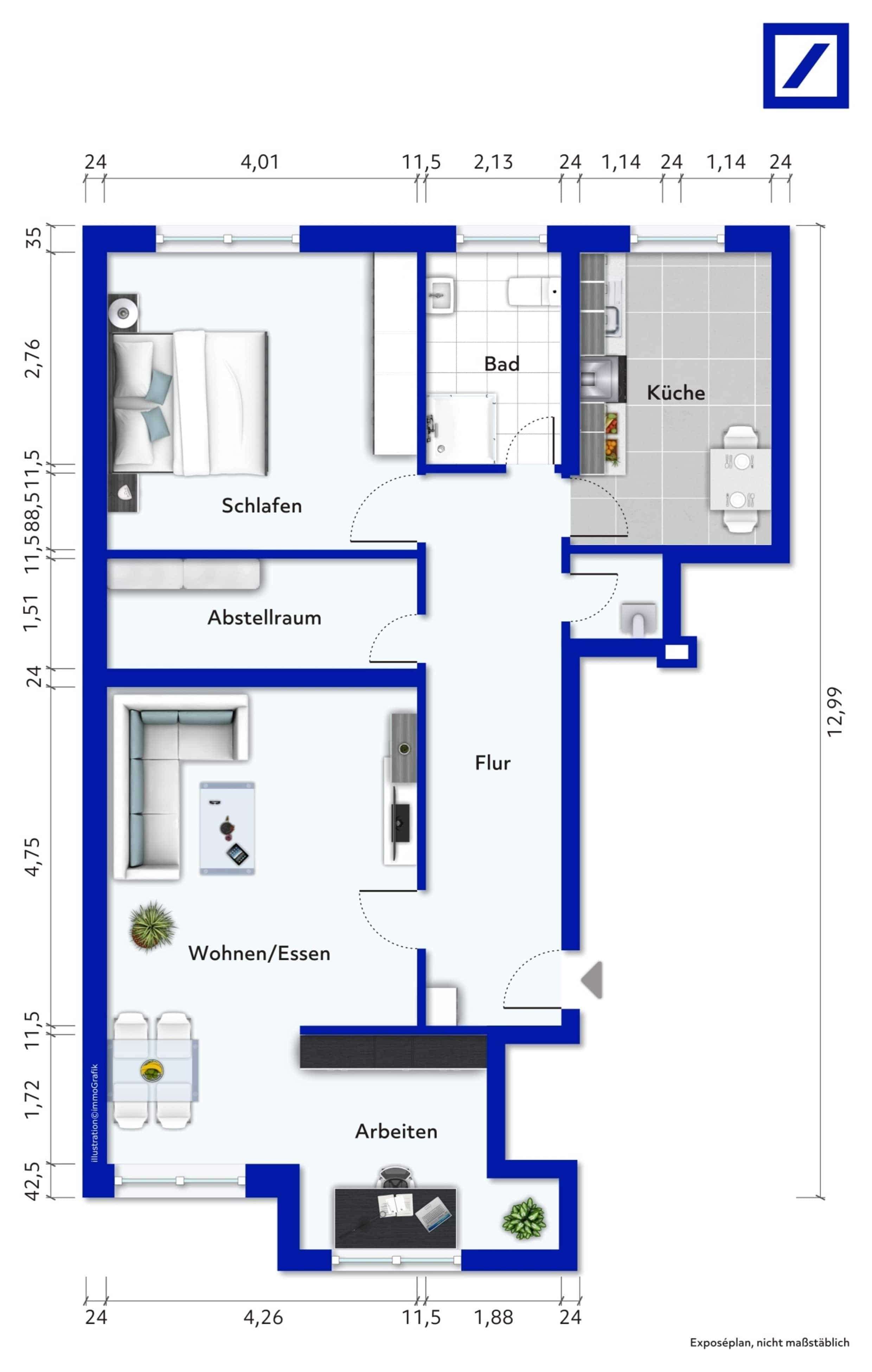 Thumbnail-Wohnung zum Kaufen in Delmenhorst 139.000,00 € 87 m²