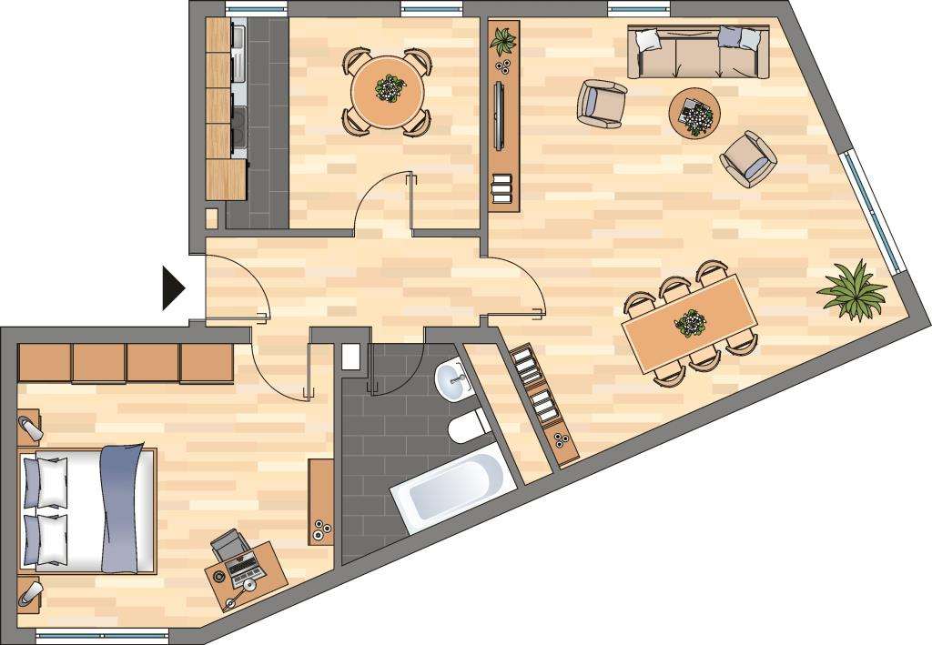 Thumbnail-Wohnung zum Mieten in Duisburg 489,00 € 63 m²
