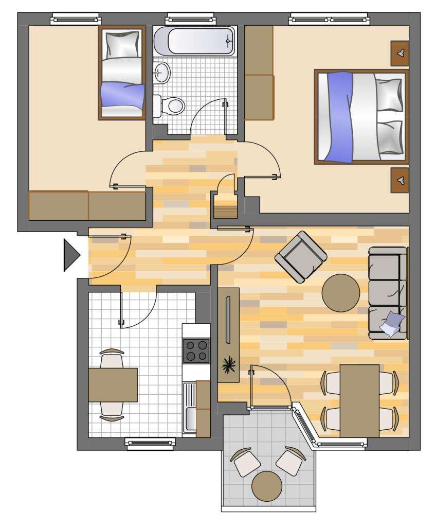 Thumbnail-Wohnung zum Mieten in Gelsenkirchen 429,00 € 60 m²