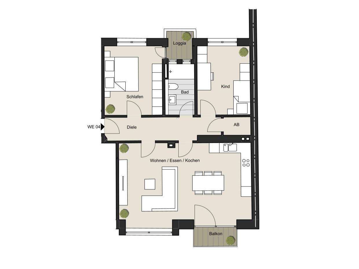 Thumbnail-Wohnung zum Kaufen in Köln 524.000,00 € 81.31 m²