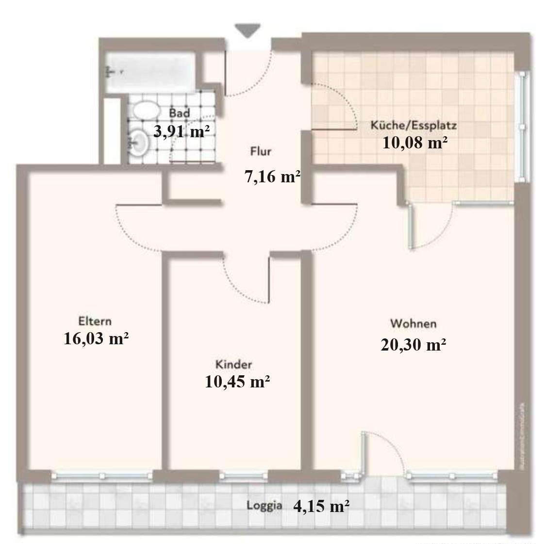 Thumbnail-Wohnung zum Kaufen in Hanau 210.000,00 € 72.35 m²
