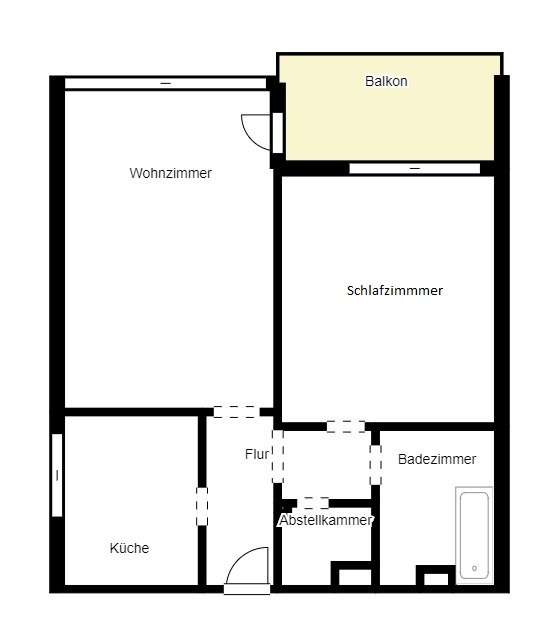 Thumbnail-Wohnung zum Mieten in Dortmund 513,00 € 58.54 m²
