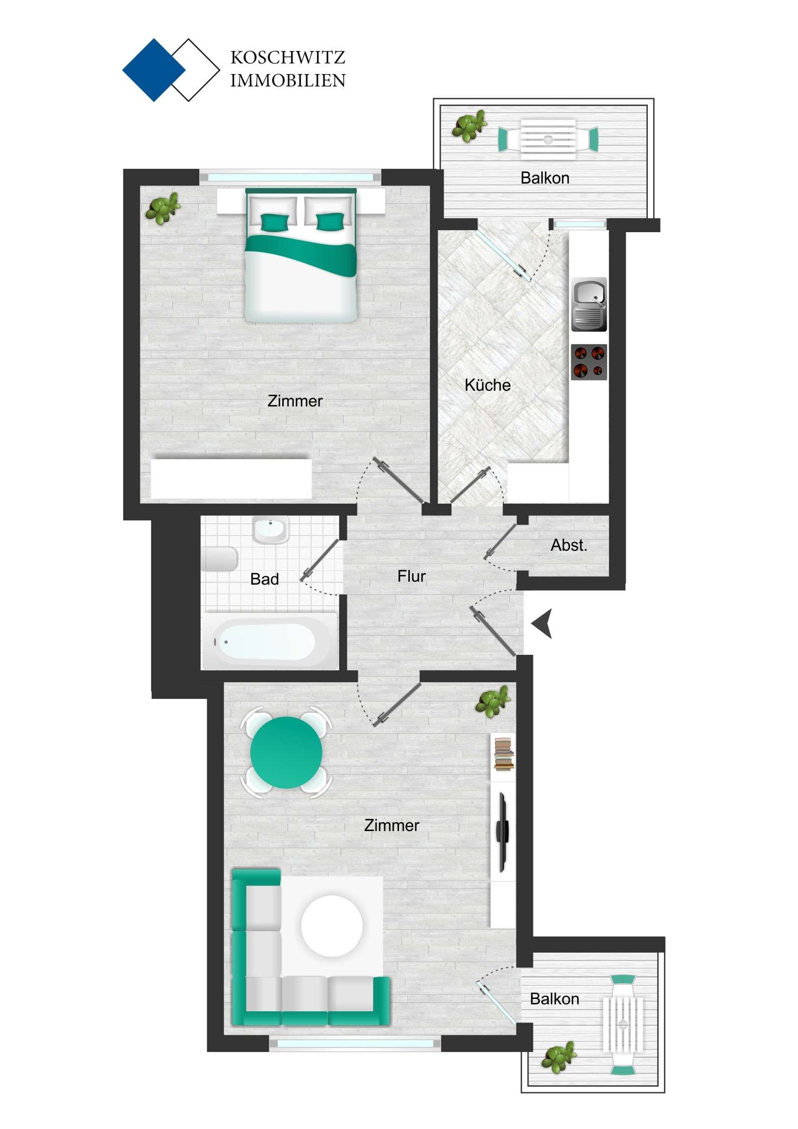 Thumbnail-Wohnung zum Kaufen in Duisburg 105.000,00 € 52 m²