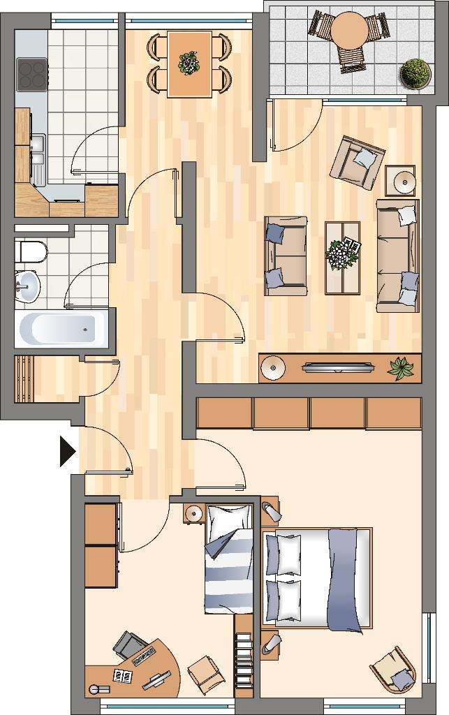 Thumbnail-Wohnung zum Mieten in Dortmund 601,00 € 72 m²