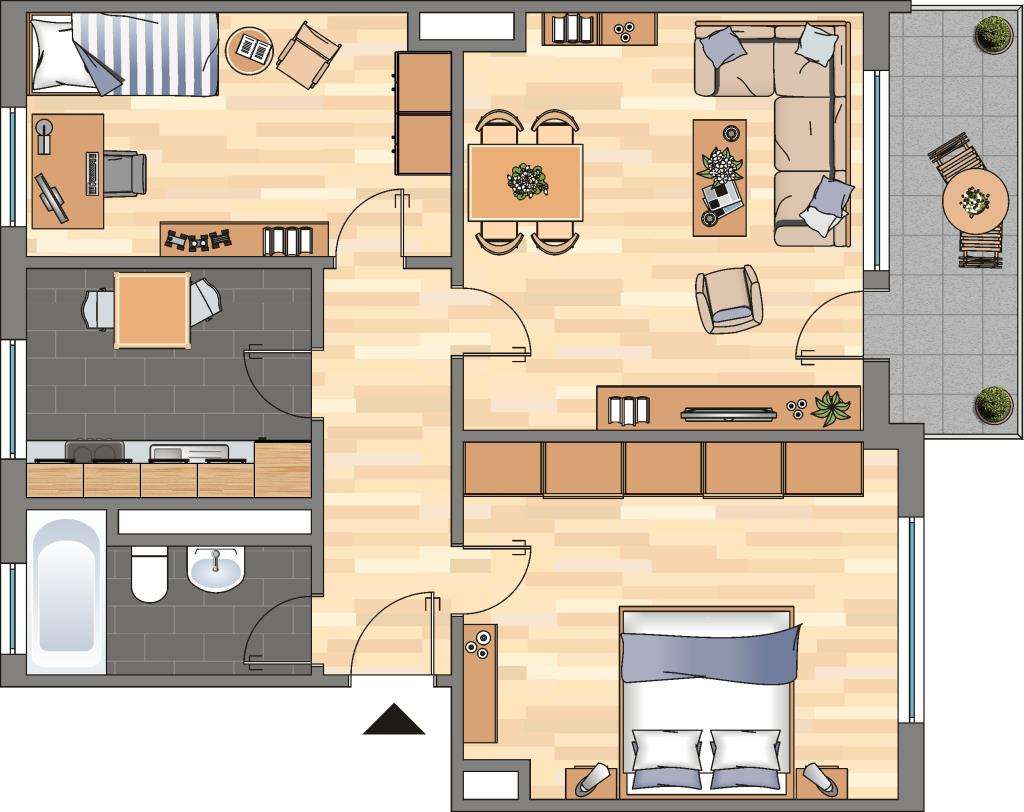 Thumbnail-Wohnung zum Mieten in Dortmund 459,00 € 61.75 m²