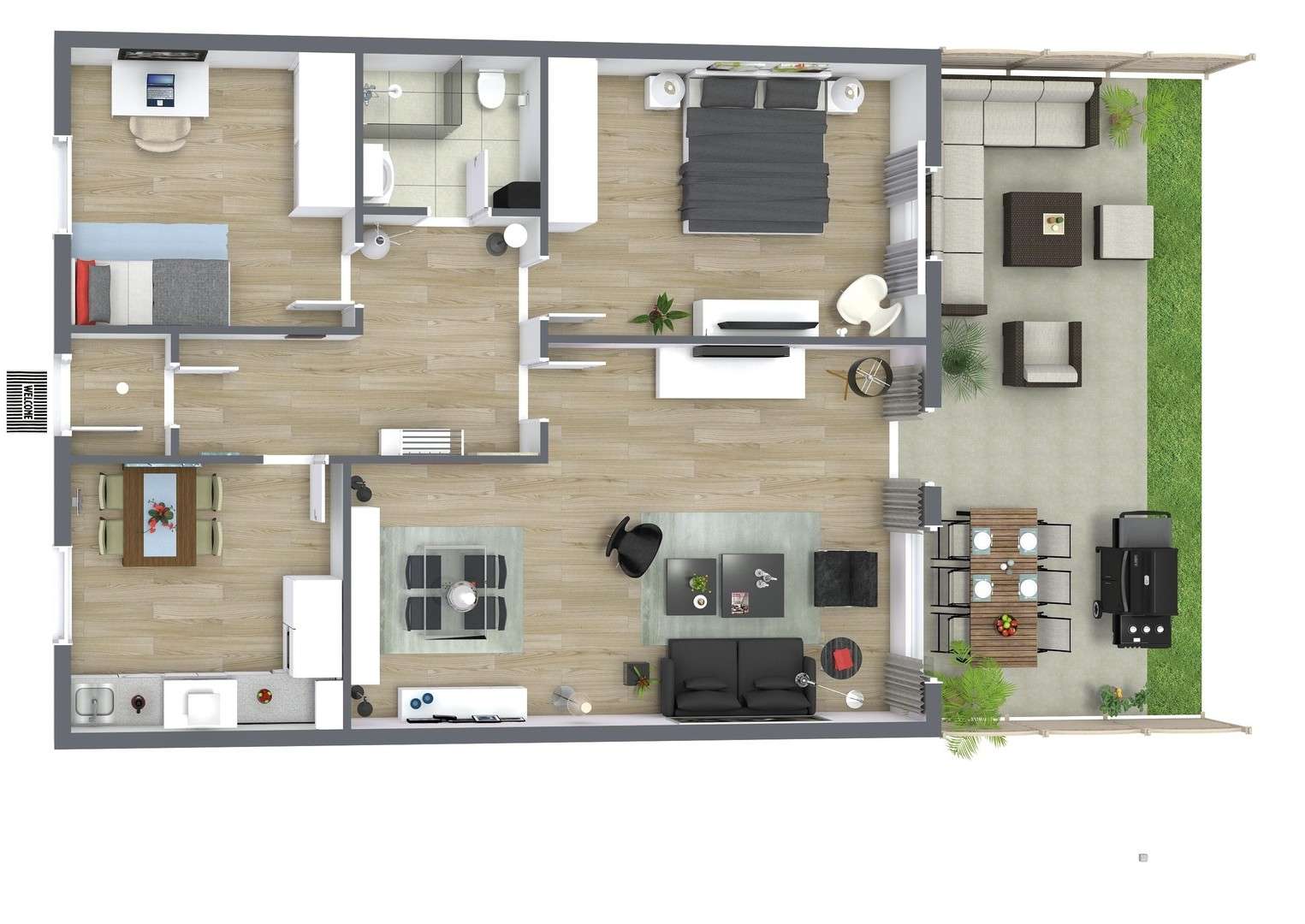 Thumbnail-Wohnung zum Mieten in Achim 1.280,00 € 98 m²