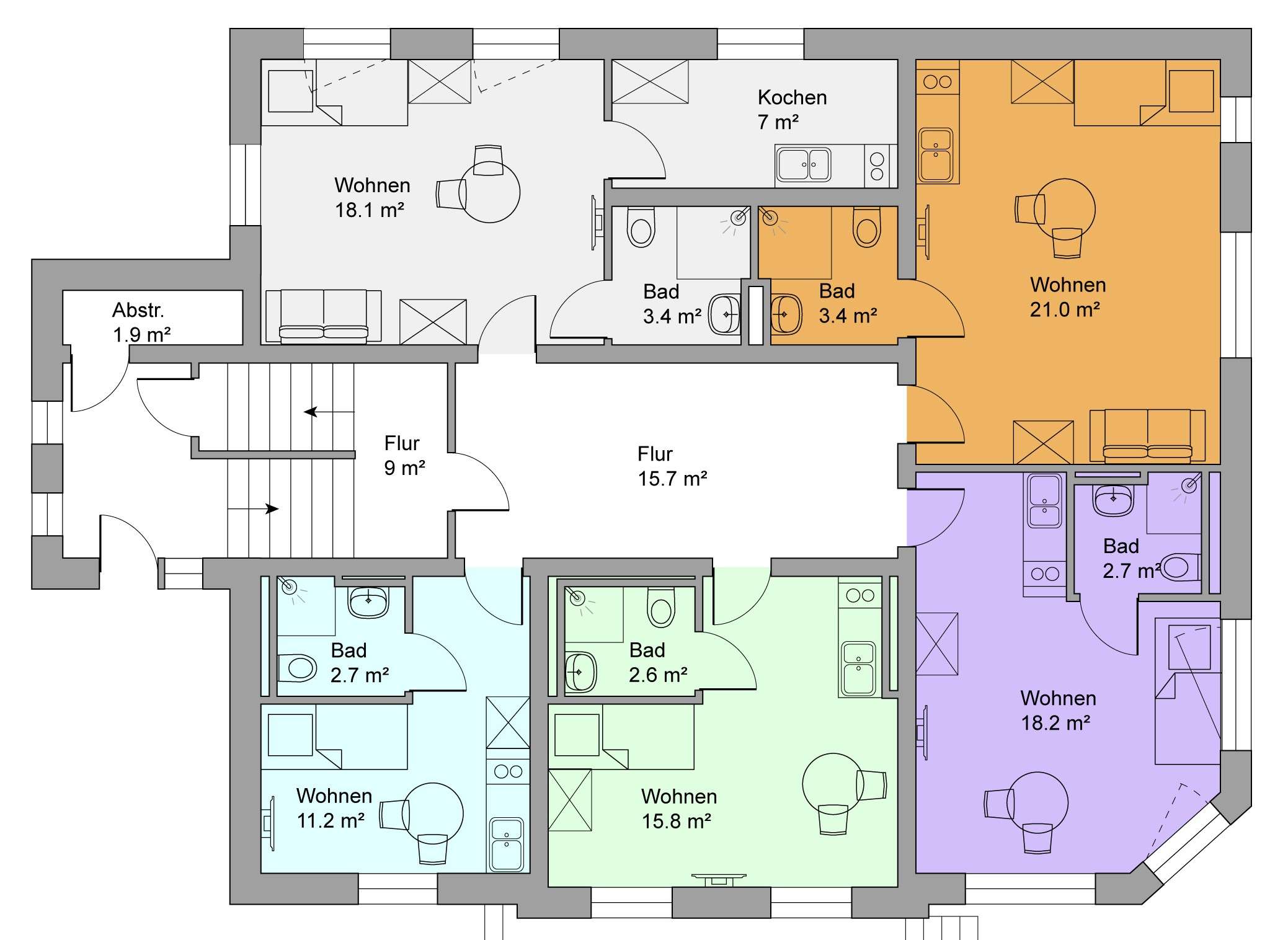 Thumbnail-Wohnung zum Mieten in Hannover 525,00 € 21 m²