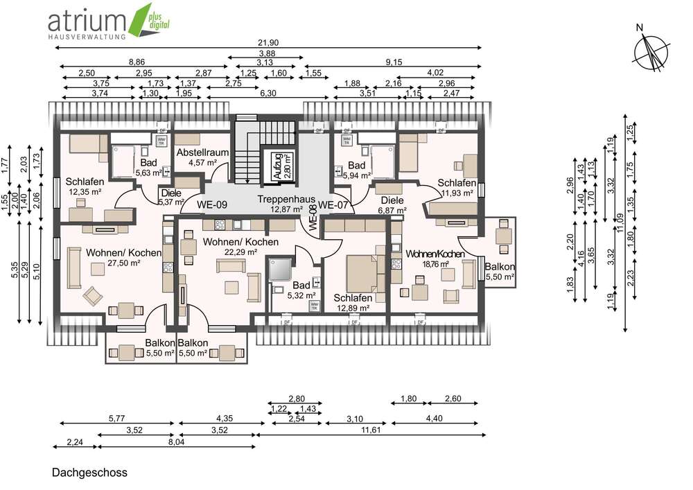 Thumbnail-Wohnung zum Mieten in Herne 323,66 € 47.36 m²
