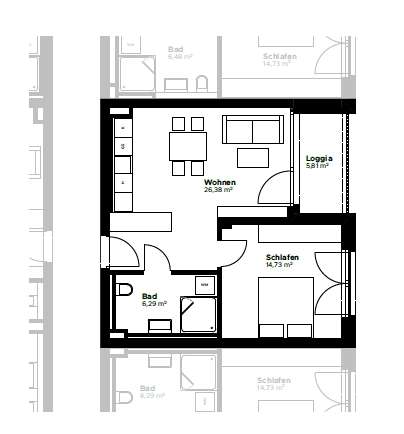 Thumbnail-Wohnung zum Mieten in München 1.800,00 € 50.3 m²