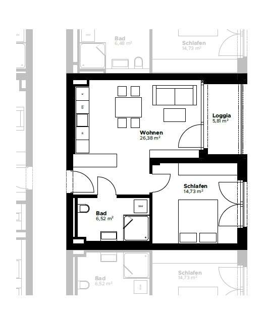Thumbnail-Wohnung zum Mieten in München 1.800,00 € 50.87 m²