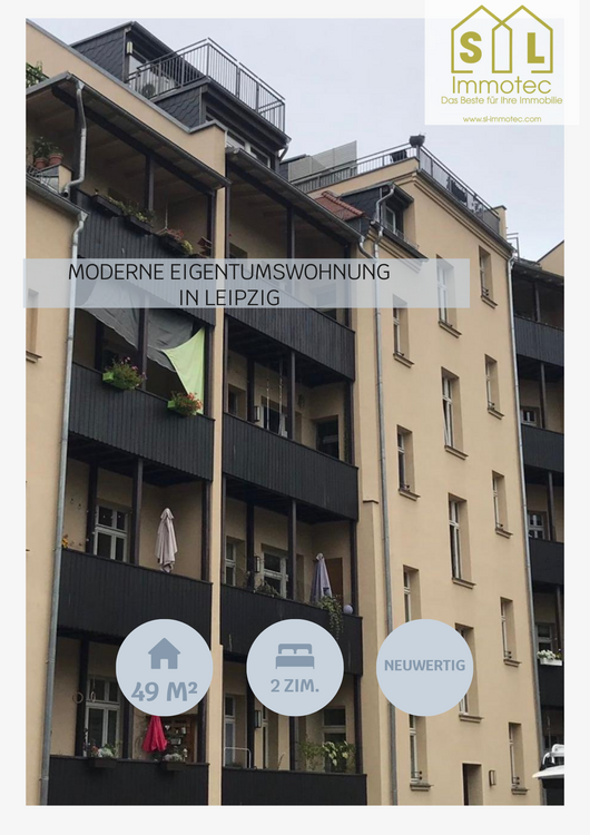 Thumbnail-Wohnung zum Kaufen in Leipzig 190.000,00 € 49 m²