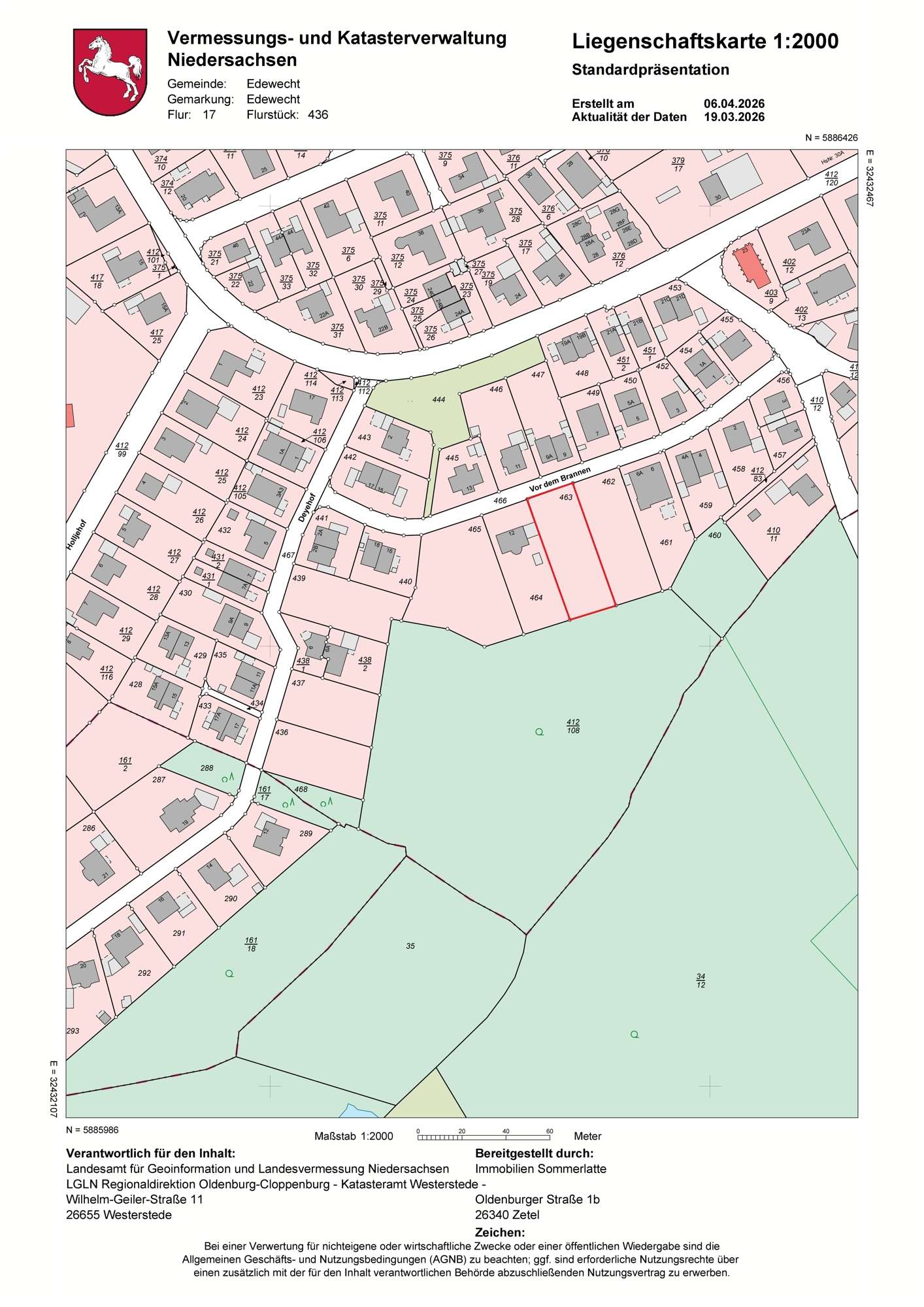 Thumbnail-Grundstück zu verkaufen in Edewecht 283.580,00 € 1289 m²
