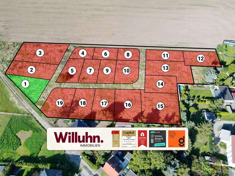 Thumbnail-Grundstück zu verkaufen in Krostitz 140.300,00 € 640 m²