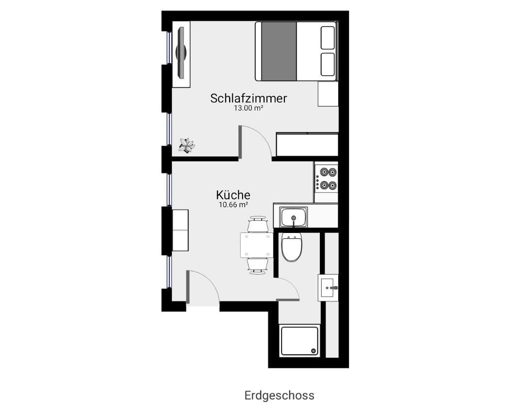 Thumbnail-Wohnung zum Mieten in Mönchengladbach 320,00 € 25 m²