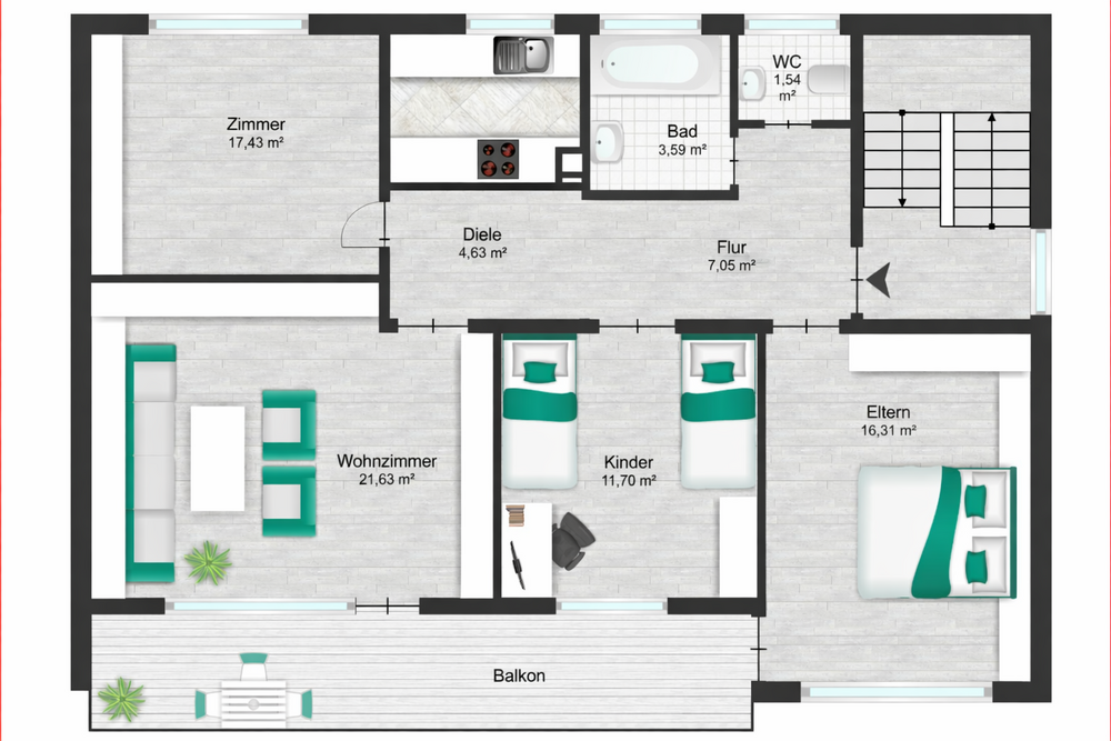 Thumbnail-Wohnung zum Kaufen in Gottmadingen 249.000,00 € 88 m²