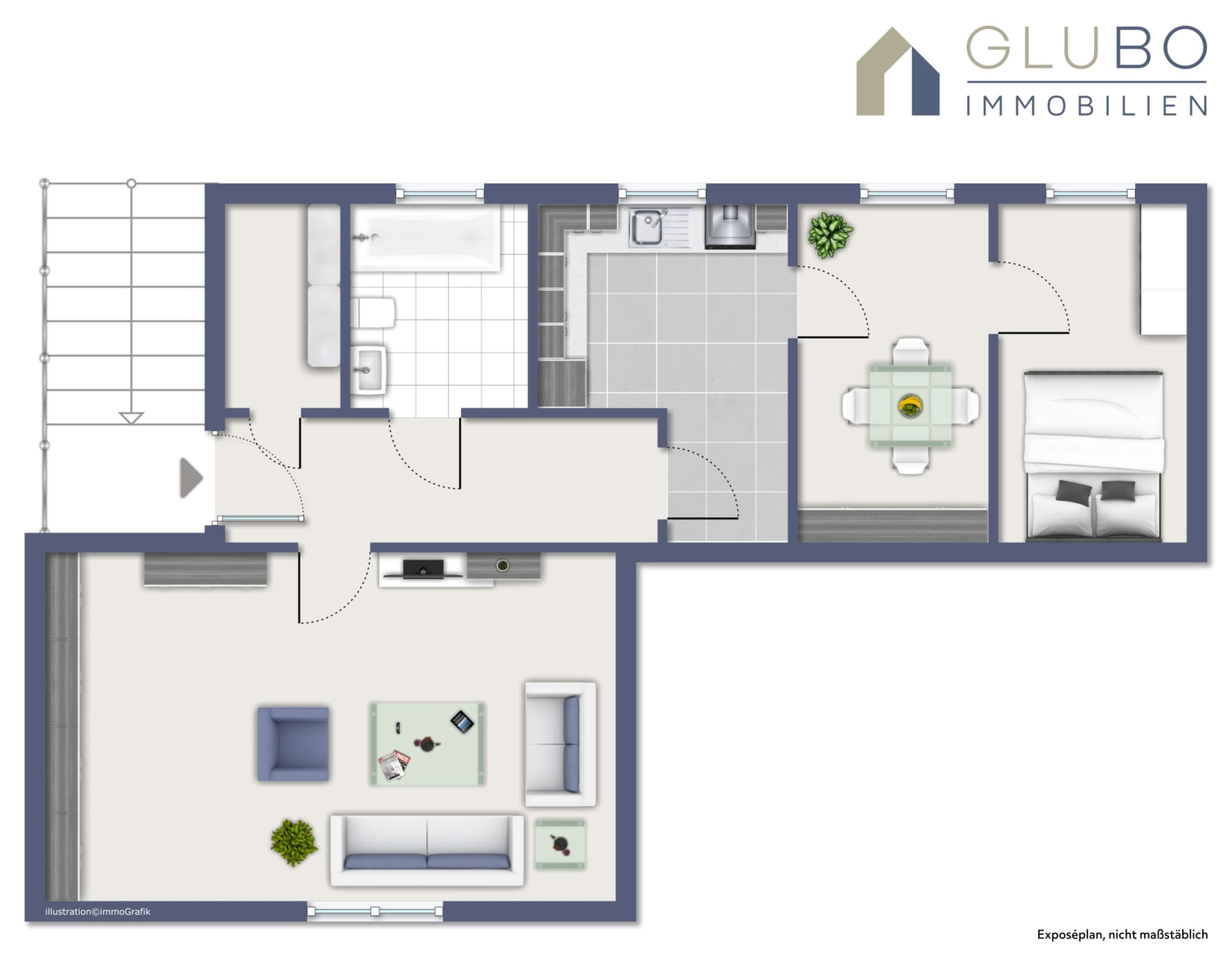Thumbnail-Wohnung zum Mieten in Bochum 744,00 € 62 m²