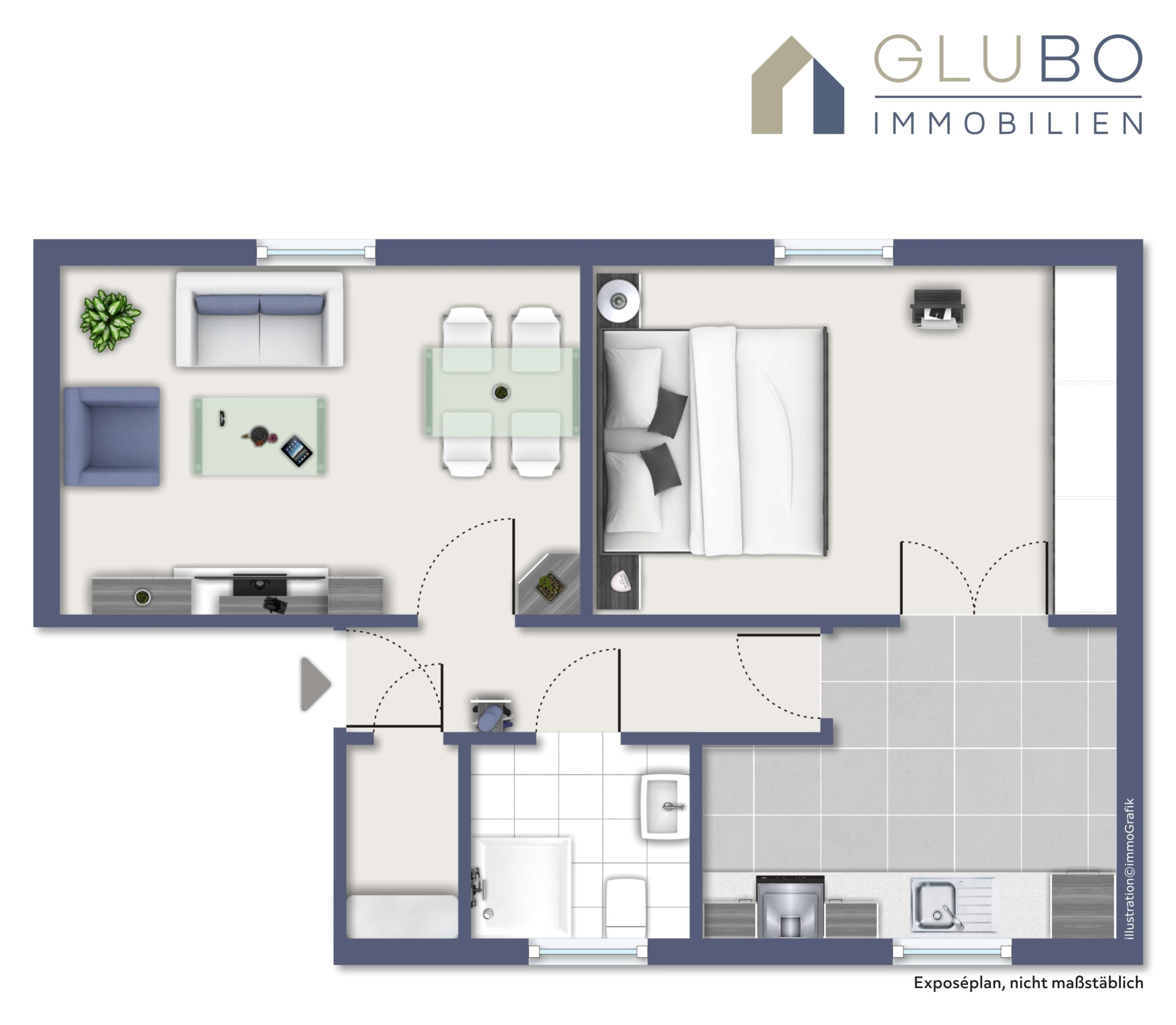 Thumbnail-Wohnung zum Mieten in Bochum 600,00 € 50 m²
