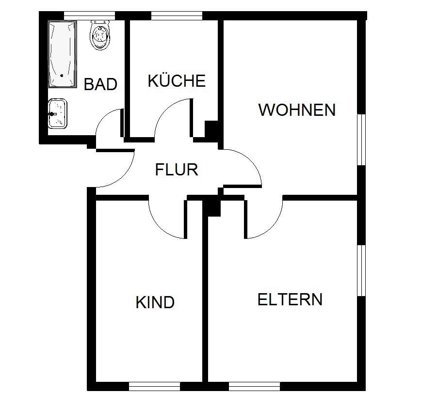 Thumbnail-Wohnung zum Mieten in Gelsenkirchen 350,00 € 52.96 m²