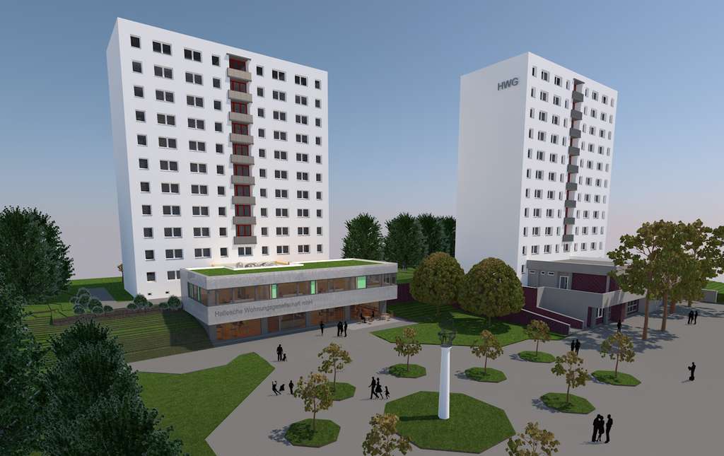 Thumbnail-Wohnung zum Mieten in Halle 330,00 € 55.12 m²