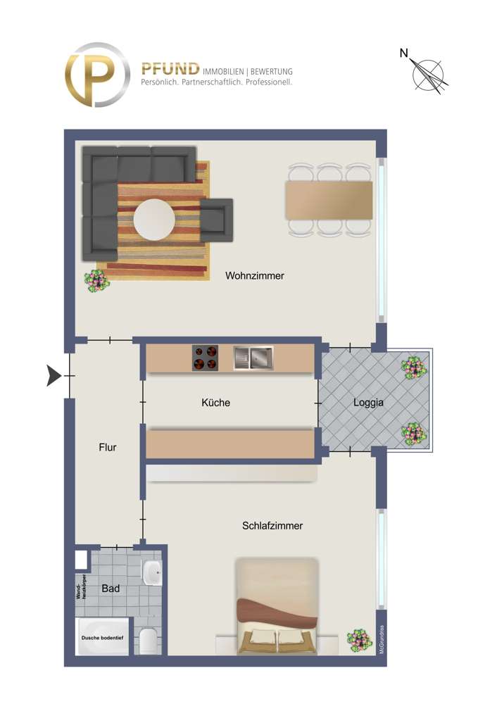 Thumbnail-Wohnung zum Kaufen in Korb 169.500,00 € 56 m²