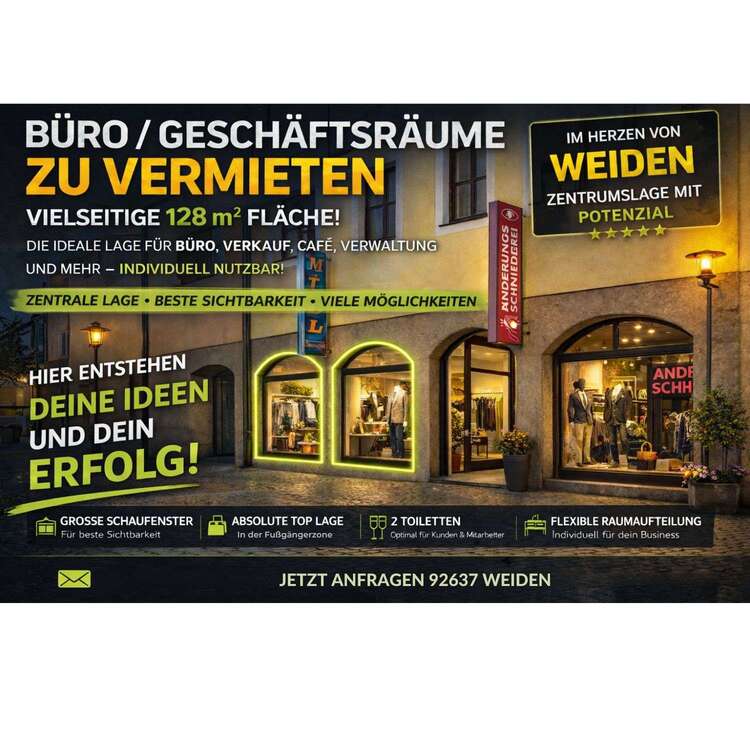 Thumbnail-Einzelhandel in Weiden 1.500,00 € 128 m²