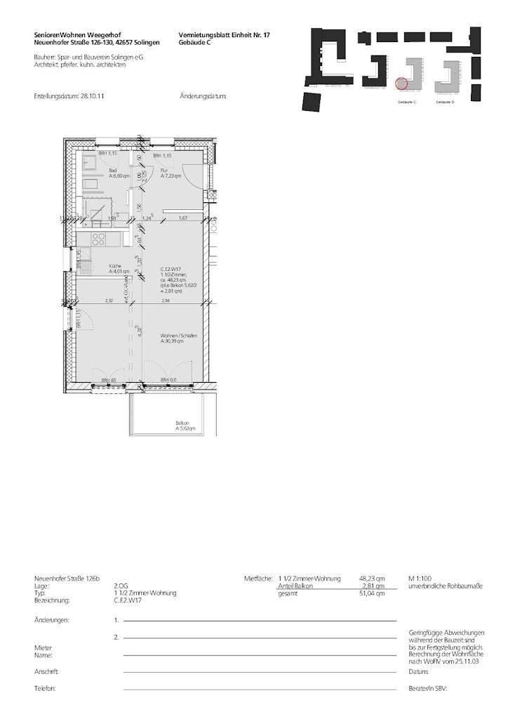 Thumbnail-Wohnung zum Mieten in Solingen 606,96 € 51.04 m²