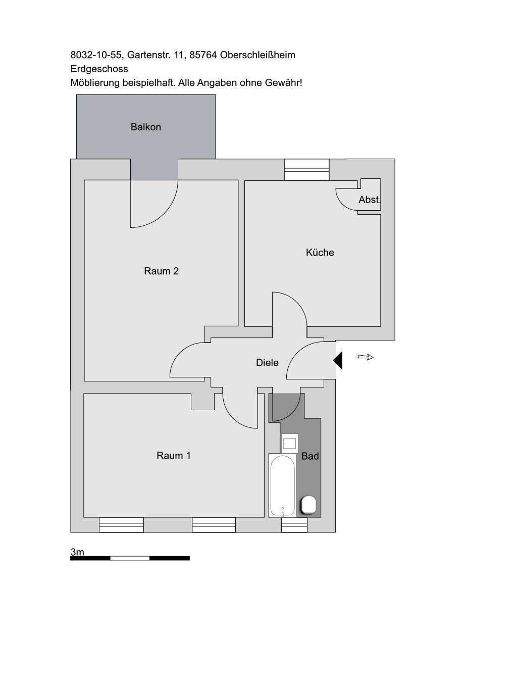 Thumbnail-Wohnung zum Mieten in Oberschleißheim 914,09 € 56.46 m²