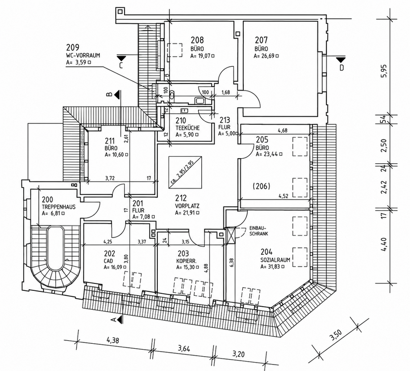 Thumbnail-Büro in Heidelberg 4.350,00 € 200 m²