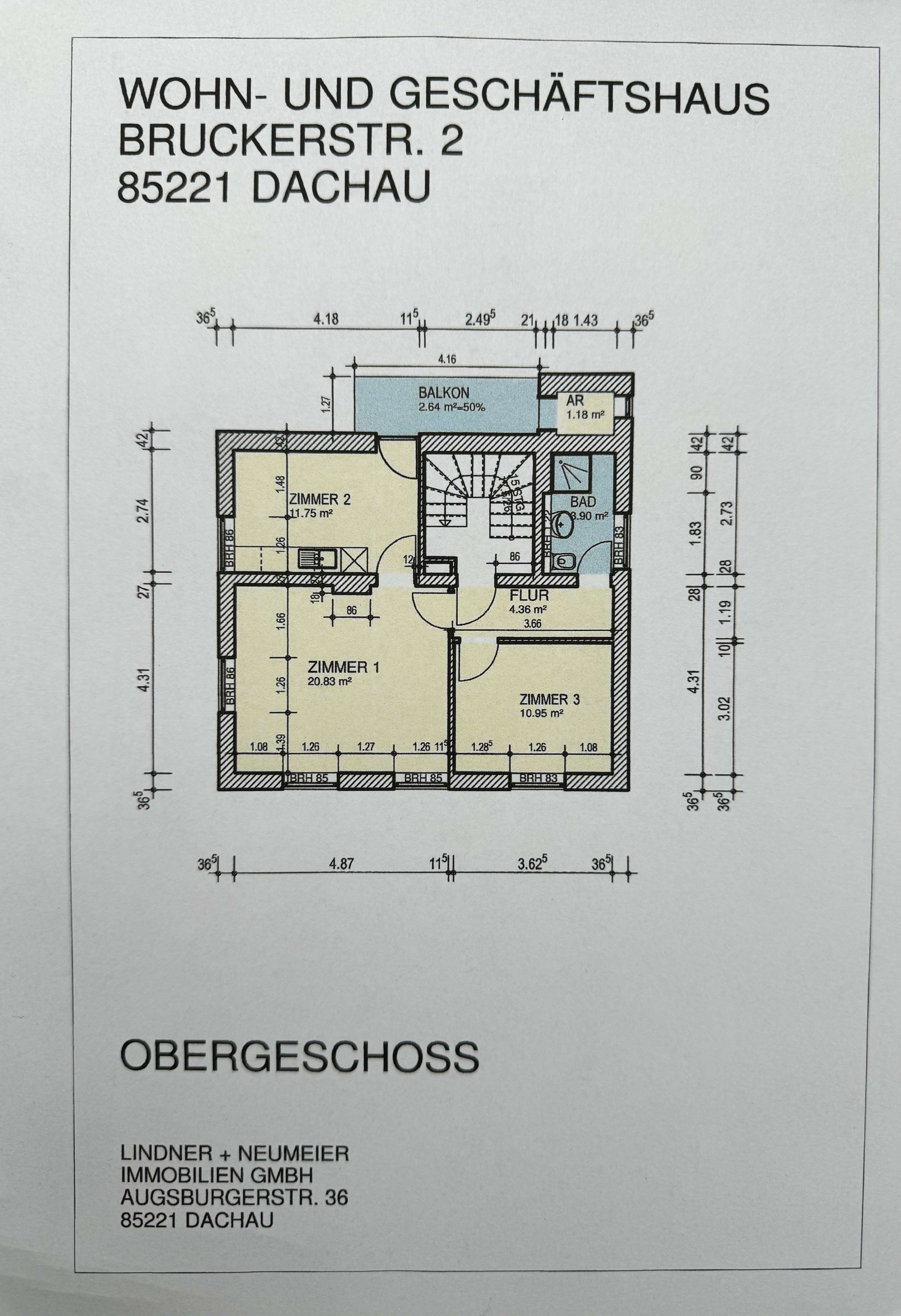 Thumbnail-Wohnung zum Mieten in Dachau 1.100,00 € 58 m²