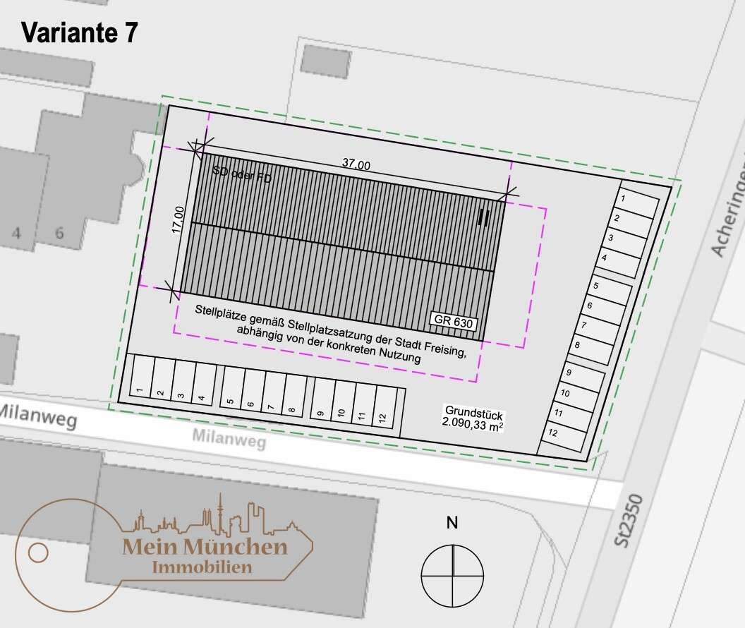 Thumbnail-Grundstück in Freising Achering 1.500.000,00 € 2090 m²