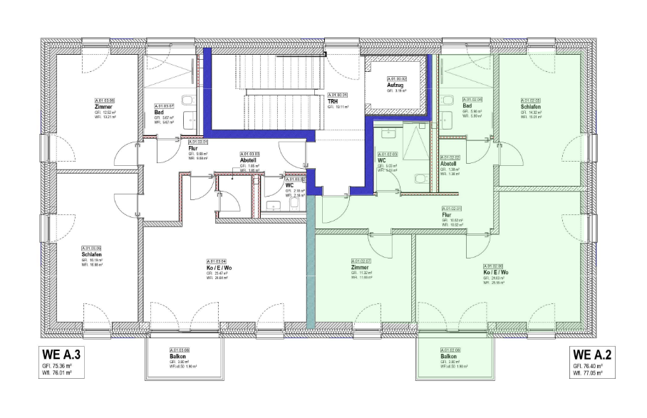 Thumbnail-Wohnung zum Mieten in Minden 1.040,00 € 77 m²