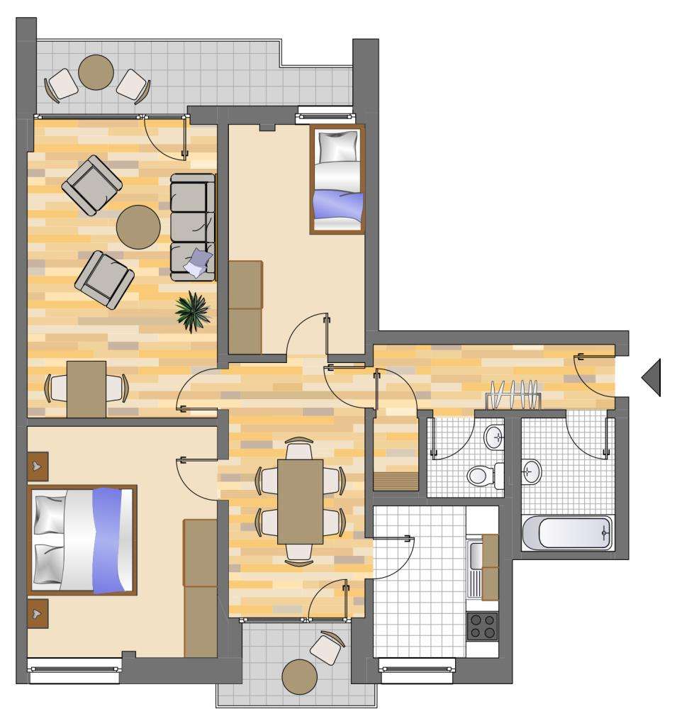 Thumbnail-Wohnung zum Mieten in Düsseldorf 913,00 € 79.4 m²