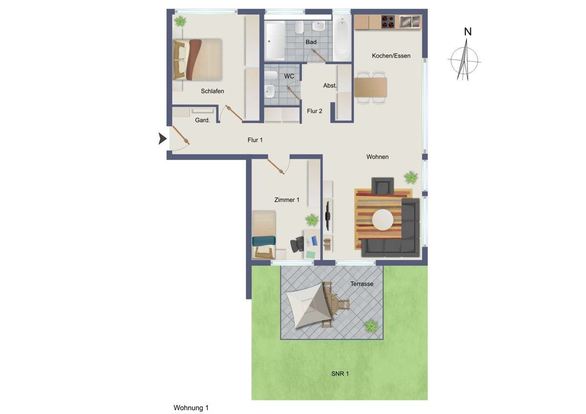 Thumbnail-Wohnung zum Kaufen in Gärtringen 575.500,00 € 87.2 m²